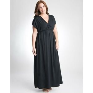 Lane Bryant Maxi Beach Cover Up Black